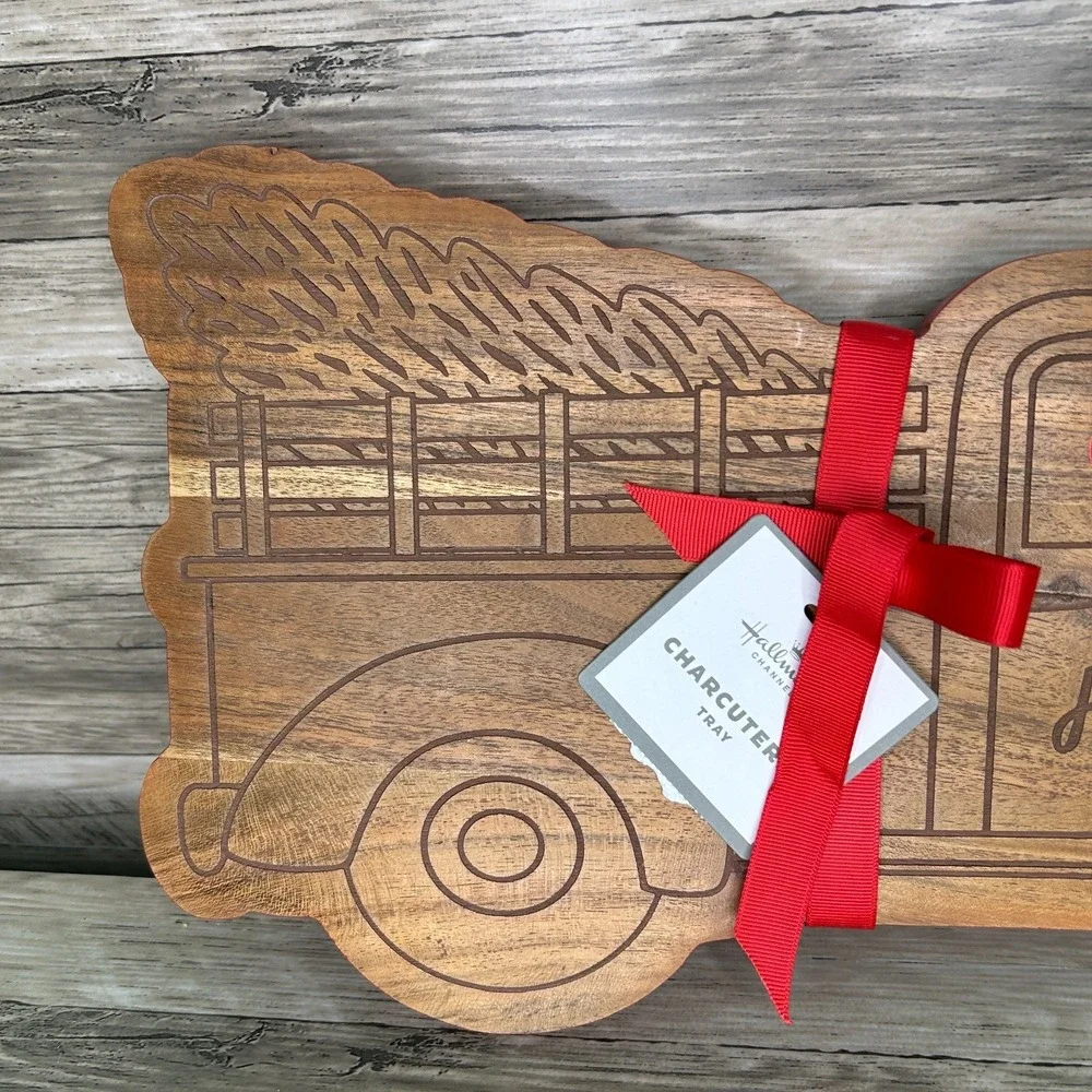 Charcuterie Board Hallmark Channel Christmas Truck Wood New